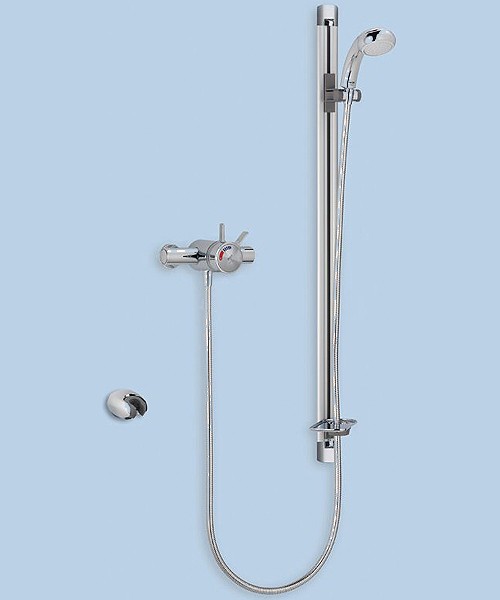 Exposed Thermostatic Shower Valve With Shower Kit (Chrome). additional image