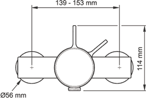 Exposed Thermostatic Shower Valve With Shower Kit (Chrome). additional image