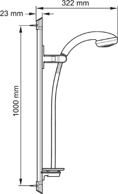 Exposed Thermostatic Shower Valve With Shower Kit (Chrome). additional image