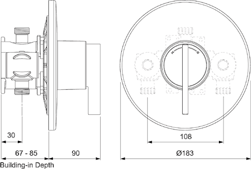 Concealed Thermostatic Shower Valve (Chrome). additional image