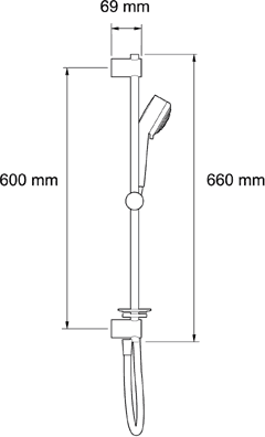 Exposed Thermostatic Shower Valve With Shower Kit (Chrome). additional image