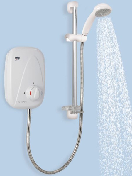 Manual Power Shower (White & Chrome). additional image