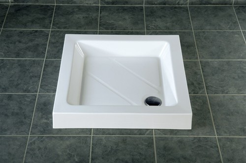 Stone Resin Square Shower Tray. 760x760x110mm. additional image