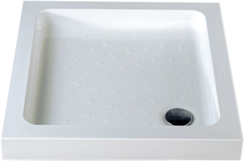 Acrylic Capped Square Shower Tray. 760x760x80mm. additional image