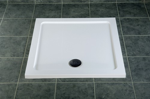 Acrylic Capped Low Profile Square Shower Tray. 760x760x40mm. additional image