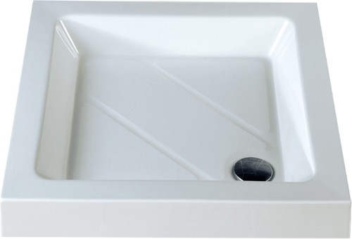 Stone Resin Square Shower Tray. 800x800x110mm. additional image