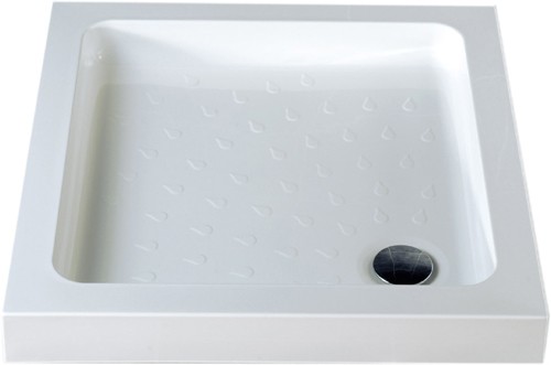 Acrylic Capped Square Shower Tray. 900x900x80mm. additional image