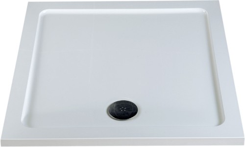 Acrylic Capped Low Profile Square Shower Tray. 900x900x40mm. additional image