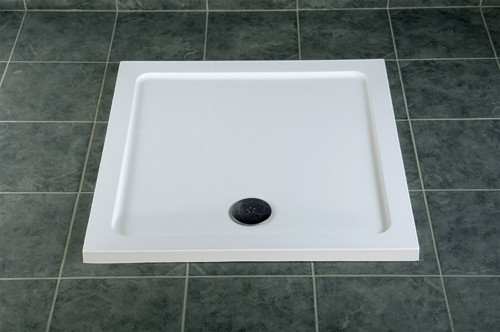 Acrylic Capped Low Profile Square Shower Tray. 1000x1000x40mm. additional image