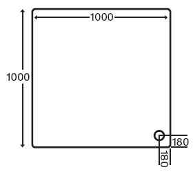 Acrylic Capped Low Profile Square Shower Tray. 1000x1000x40mm. additional image