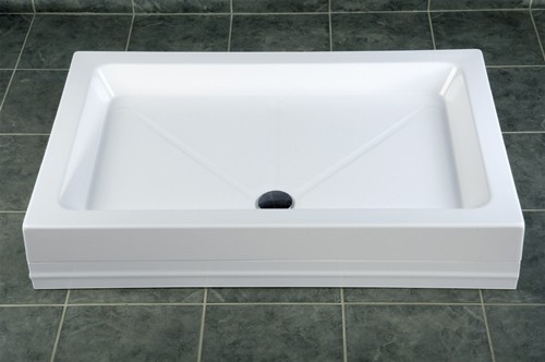 Easy Plumb Stone Resin Rectangular Tray. 900x760x110mm. additional image