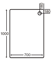 Stone Resin Rectangular Shower Tray. 1000x700x110mm. additional image