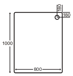 Easy Plumb Stone Resin Rectangular Tray. 1000x800x110mm. additional image