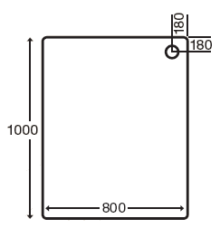 Easy Plumb Low Profile Rectangular Tray. 1000x800x40mm. additional image