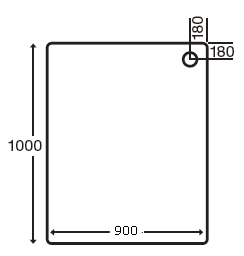 Stone Resin Rectangular Shower Tray. 1000x900x110mm. additional image