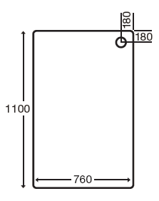 Stone Resin Rectangular Shower Tray. 1100x760x110mm. additional image