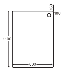 Stone Resin Rectangular Shower Tray. 1100x800x110mm. additional image