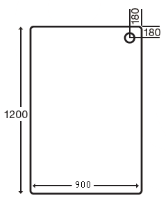 Stone Resin Rectangular Shower Tray. 1200x900x110mm. additional image