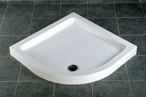 Acrylic Capped Quadrant Shower Tray. 800x800x80mm. additional image