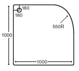 Easy Plumb Low Profile Quad Shower Tray. 1000x1000x40mm. additional image