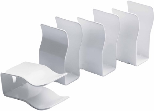 4 x Horizontal Radiator Brackets (White). additional image