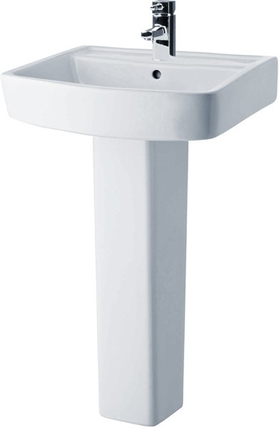 Bliss 520mm Basin & Pedestal (1 Tap Hole). additional image