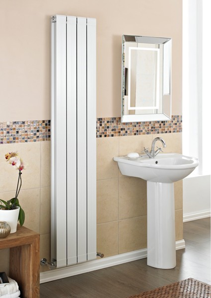 Myrtle Vertical Radiator (White). 255x1800mm. 3695 BTU. additional image