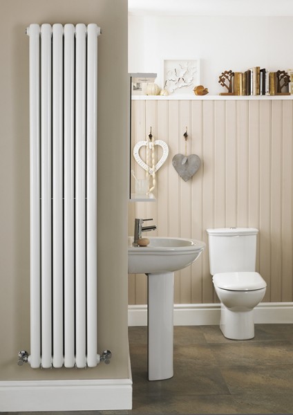 Peony Double Radiator. 6702 BTU (White). 1800mm Tall. additional image