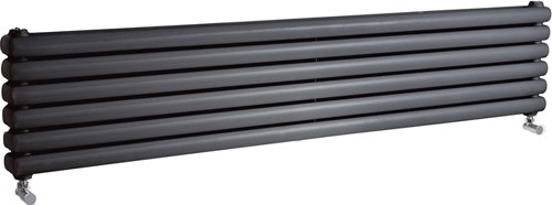 Peony Double Radiator. 6702 BTU (Anthracite). 1800mm Wide. additional image