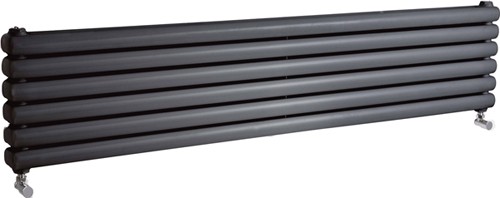 Peony Double Radiator. 5705 BTU (Anthracite). 1500mm Wide. additional image