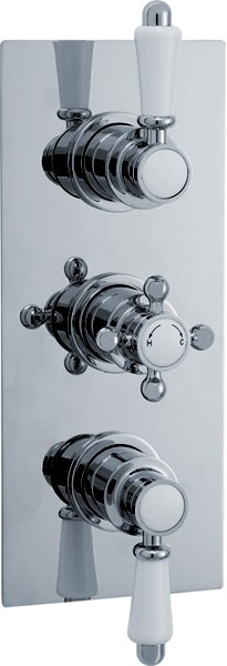 Traditional Triple Concealed Thermostatic Shower Valve. additional image