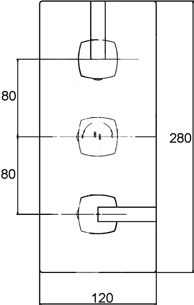 Traditional Triple Concealed Thermostatic Shower Valve. additional image