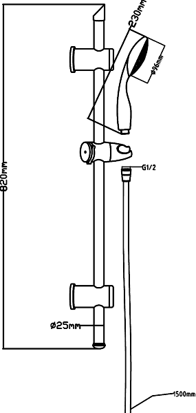 Slide Rail Kit (Chrome). additional image