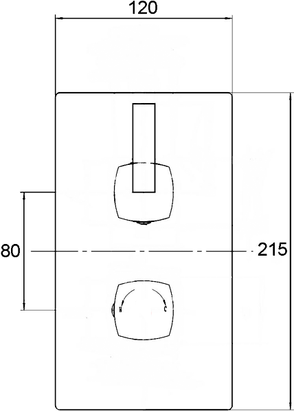 Twin Concealed Thermostatic Shower Valve (Chrome). additional image