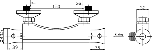 Thermostatic Bar Shower Valve (Chrome). additional image