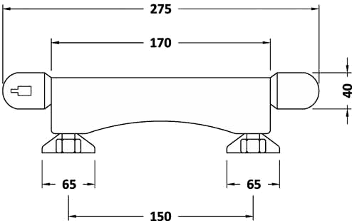 Thermostatic Bar Shower Valve (Chrome). additional image