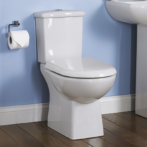 Asselby Toilet With Dual Push Flush Cistern & Seat. additional image