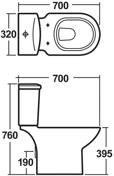 Asselby Toilet With Dual Push Flush Cistern & Seat. additional image