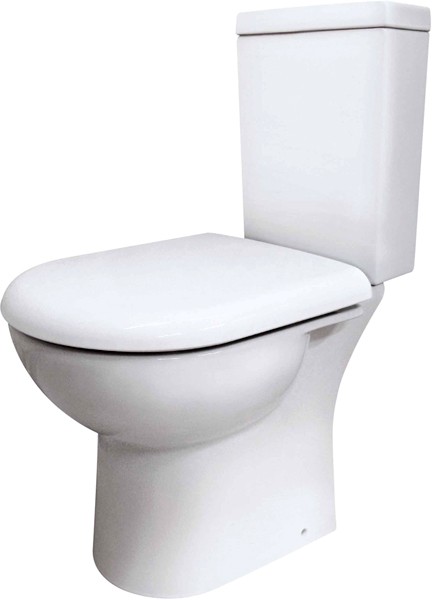Knedlington Toilet With Dual Push Flush Cistern & Seat. additional image