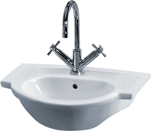 Linton Semi Recessed Basin (1 Tap Hole). additional image