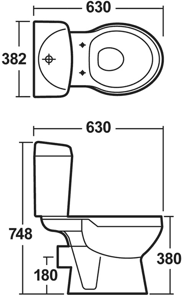 Melbourne Toilet With Push Flush Cistern & Soft. additional image