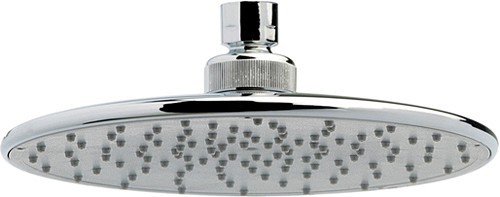 Round Shower Head With Swivel Knuckle (205mm, Chrome). additional image