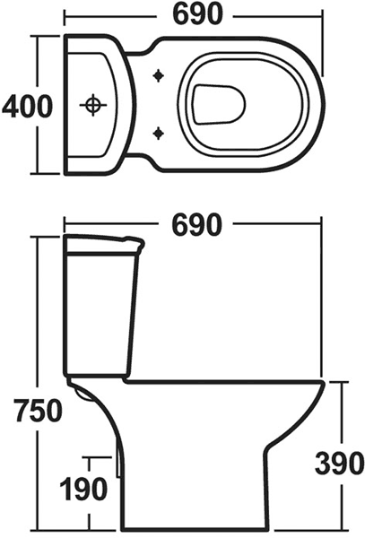 Barmby 4 Piece Bathroom Suite With Toilet, Seat & 600mm Basin. additional image