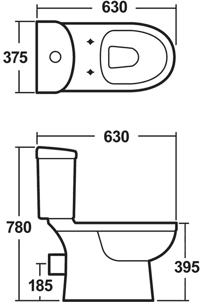 Ivo 4 Piece Bathroom Suite With 550mm Basin (2 Tap Holes). additional image