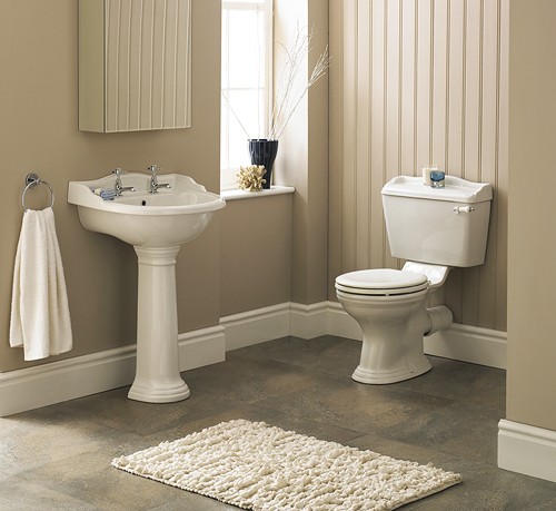 Ryther 4 Piece Bathroom Suite With 600mm Basin (2 Tap Holes). additional image