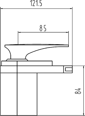 Waterfall Basin Mixer Tap (Chrome). additional image