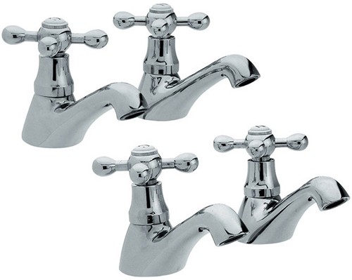 Basin & Bath Taps Set (Chrome). additional image