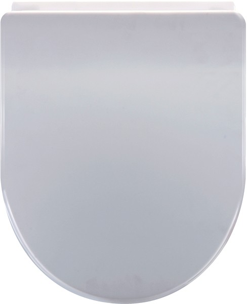 Soft Close Toilet Seat (D Shaped, White). additional image