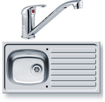 Kitchen Sink, Waste & Tap. 940x490mm (Reversible). additional image