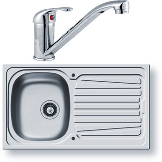 Sparta Kitchen Sink, Waste & Tap. 860x500mm (Reversible). additional image